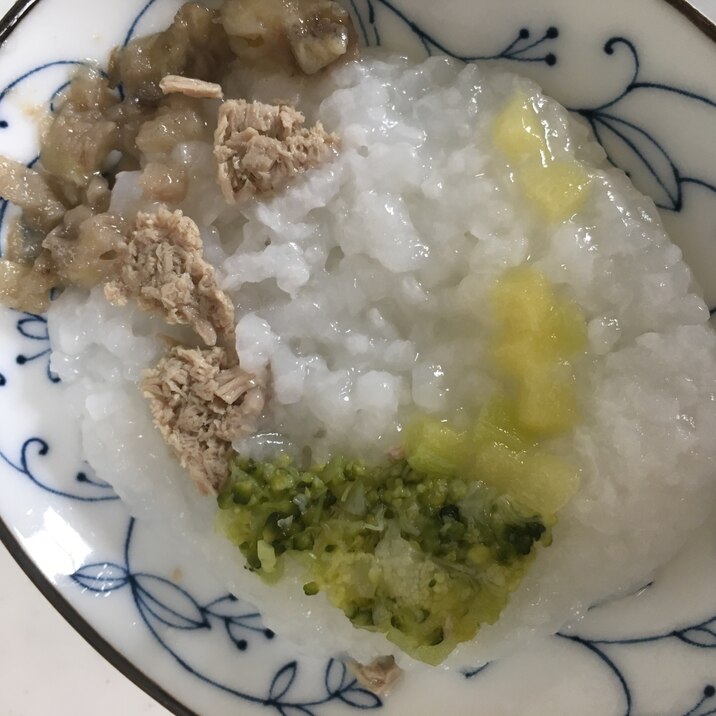 ⁑離乳食モグモグ期⁑マグロ夏野菜丼 バナナ添え